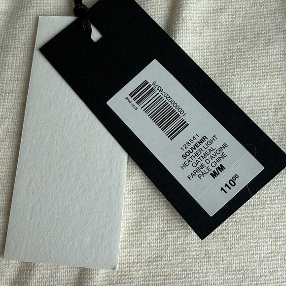 Souvenir Pant Babaton Cream Wide-Leg sweater Pants M - Picture 3 of 3